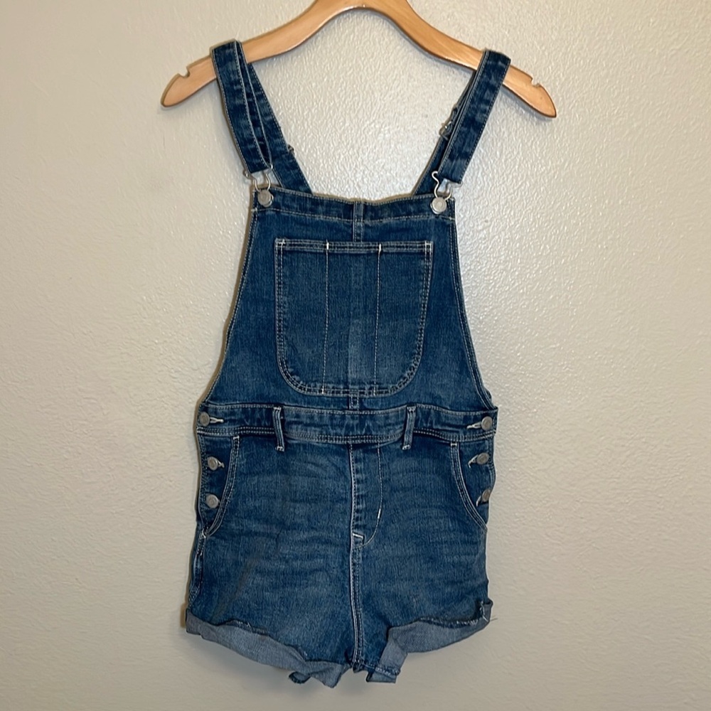 Old Navy Blue Denim Jean Shortall Romper